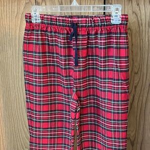 Boys Vineyard Vines Red Plaid Flannel Pajama Pant, Size L 16